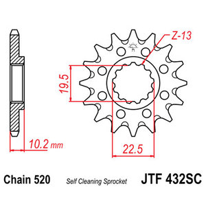 Звезда ведущая JTF432sc